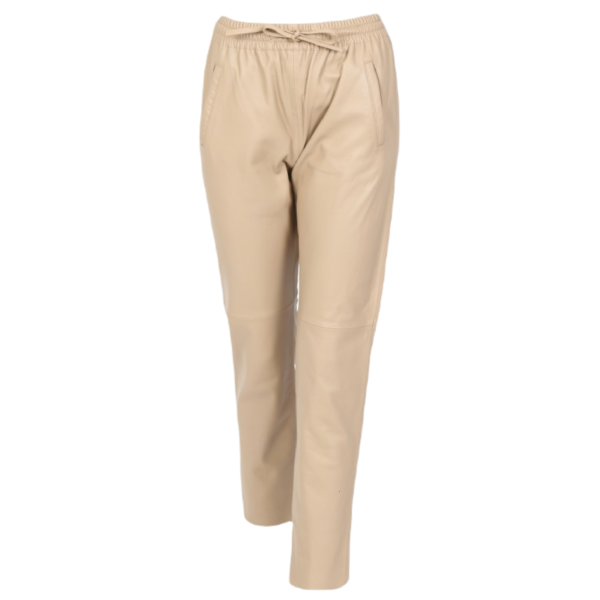 gift-ref-63641-dark-beige-genuine-leather-jogpants