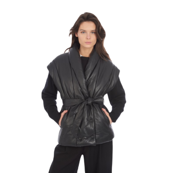 impulse-ref-64320-short-genuine-leather-sleeveless-down-jacket